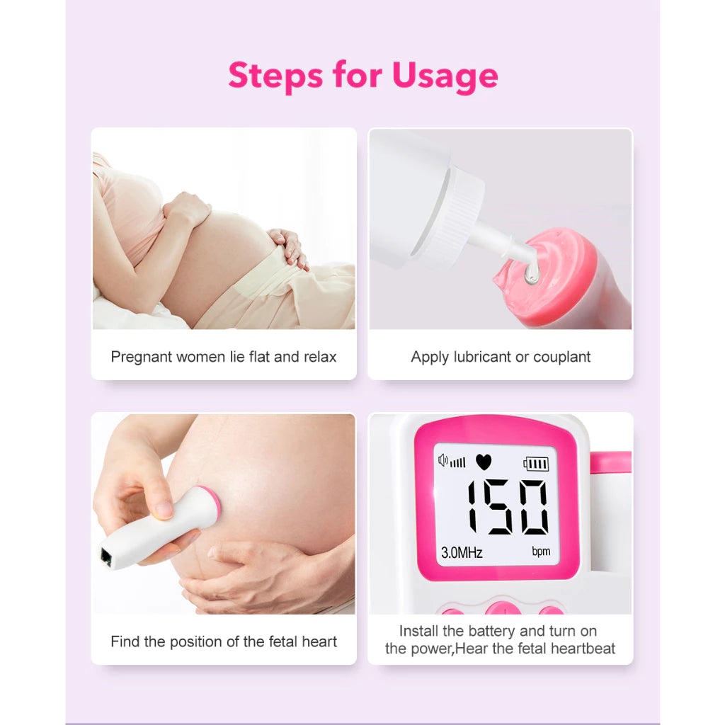 Doppler Fetal Monitor De Frequência Cardíaca Para Bebês